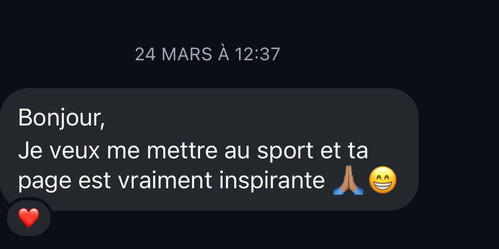 DM abonnée Instagram
